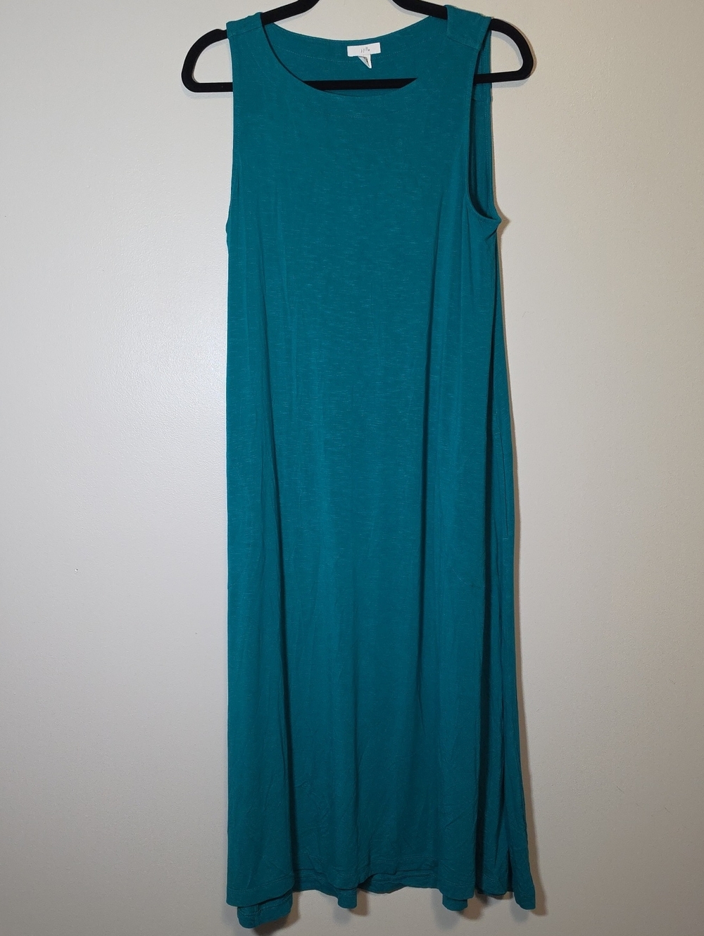 J. Jill Teal Sleeveless Scoop-Neck Maxi Dress